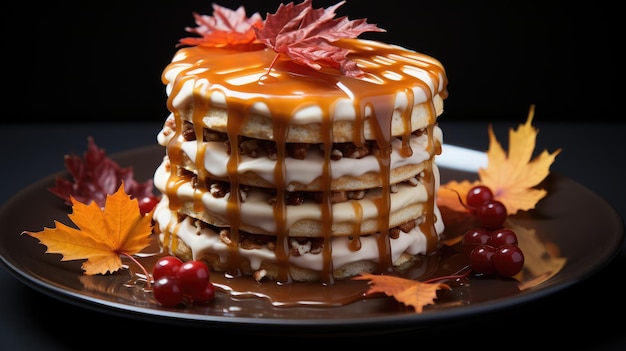 gâteau d'érable photographie professionnelle générative Ai