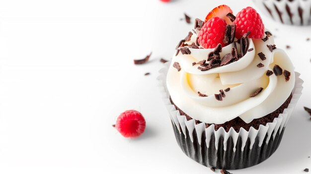 Gâteau sur fond blanc génératif Ai