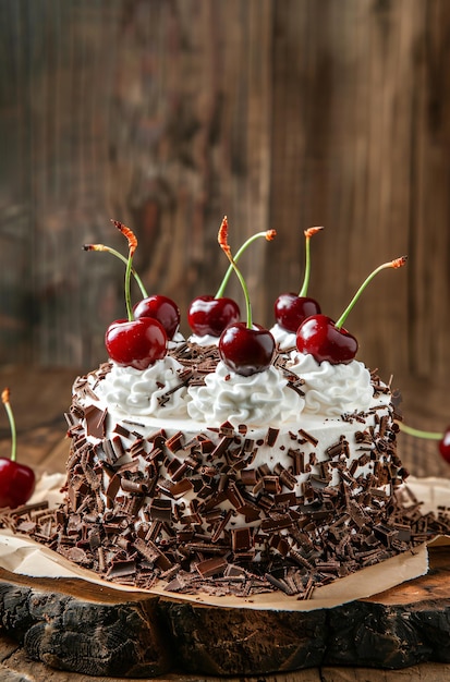 Photo gâteau de forêt noire