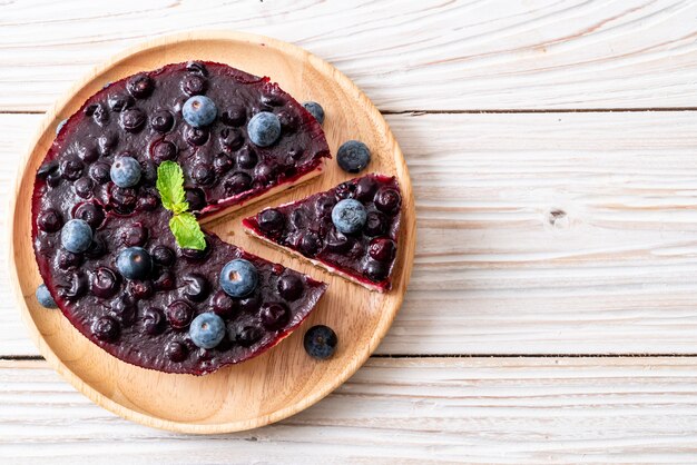 gateau de fromage aux myrtilles