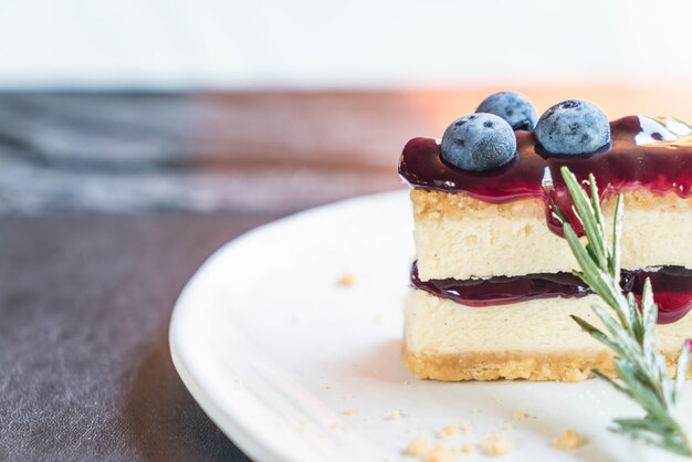 gateau de fromage aux myrtilles