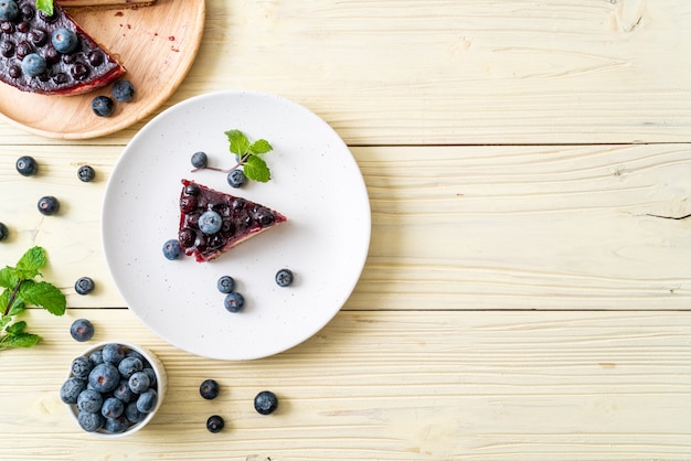 gateau de fromage aux myrtilles