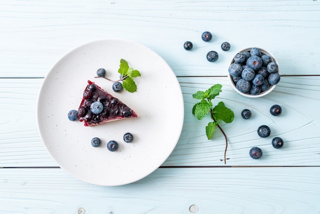 gateau de fromage aux myrtilles