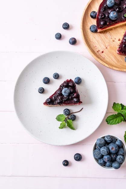 gateau de fromage aux myrtilles