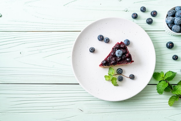 gateau de fromage aux myrtilles