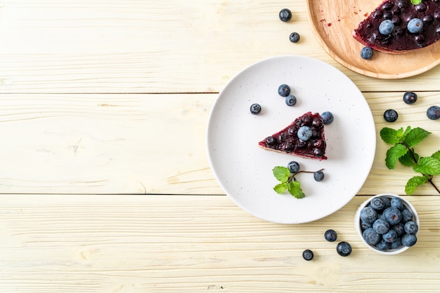 gateau de fromage aux myrtilles