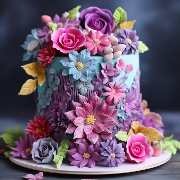 Gâteau fusion floral débordant de saveur