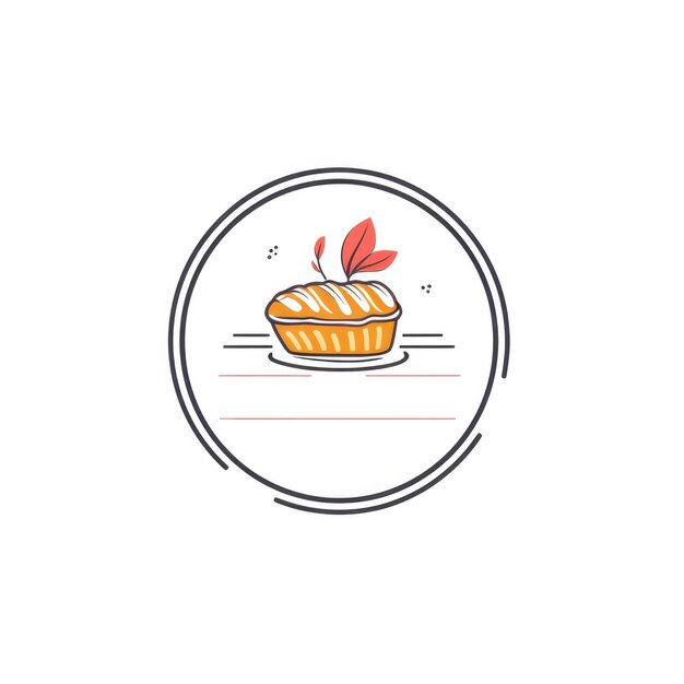 Photo gâteau et gâteaux sur fond blanc logo