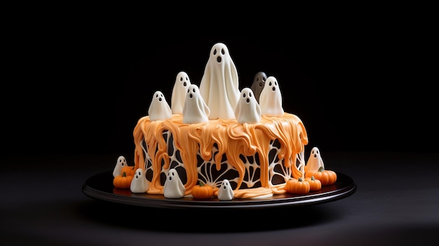 Photo un gâteau d'halloween de fête