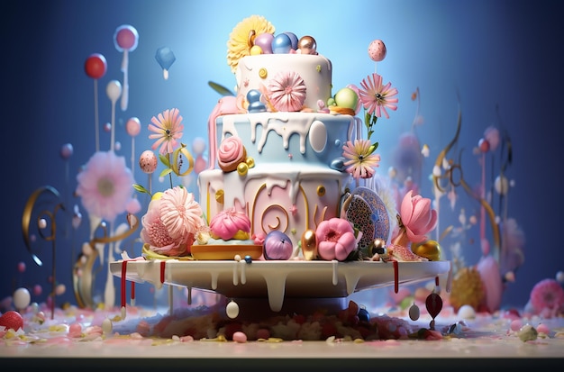 Un gâteau inspiré de Takashi Murakami