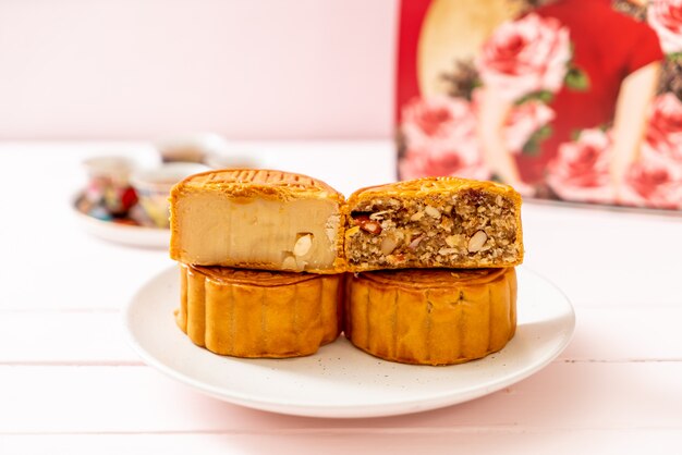 Gâteau de lune chinois pour le festival chinois de la mi-automne