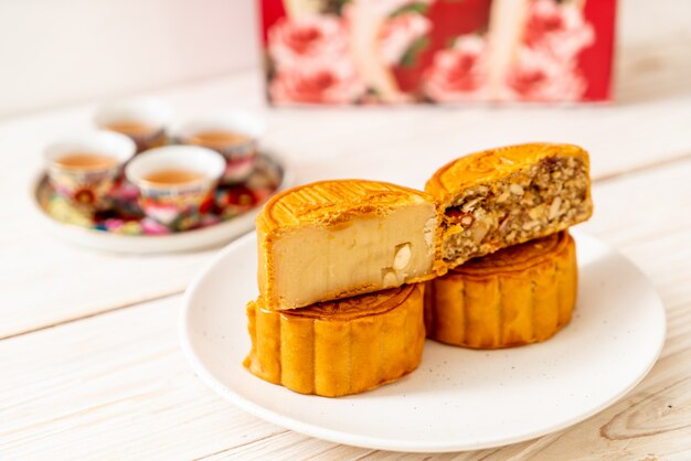 Gâteau de lune chinois pour le festival chinois de la mi-automne