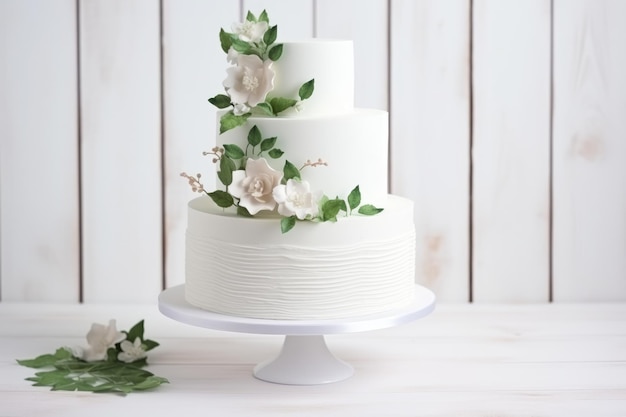 gâteau de mariage blanc