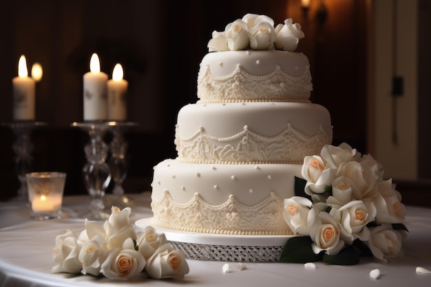 Gâteau de mariage Générer Ai