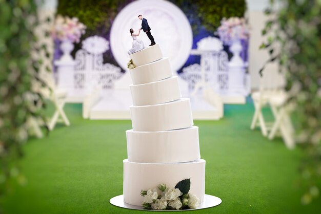 Photo gâteau de mariage, jeunes mariés, demande en mariage