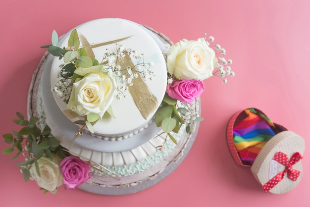 Gâteau de mariage LGBT