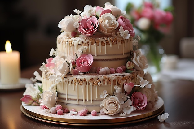 Un gâteau de mariage.