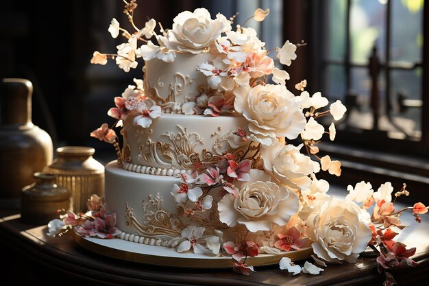 Un gâteau de mariage.