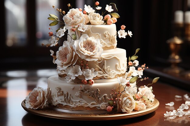 Un gâteau de mariage.