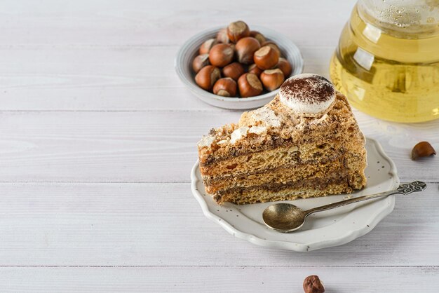 gâteau meringué à la crème de noix