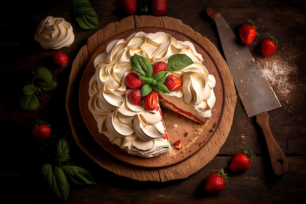 Gâteau meringué Pavlova