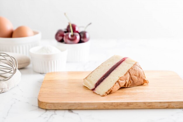 gâteau mousseline cerise