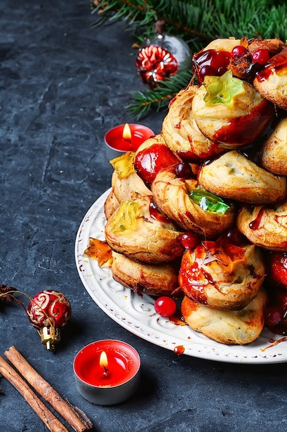 Gâteau de noël a croquembouche