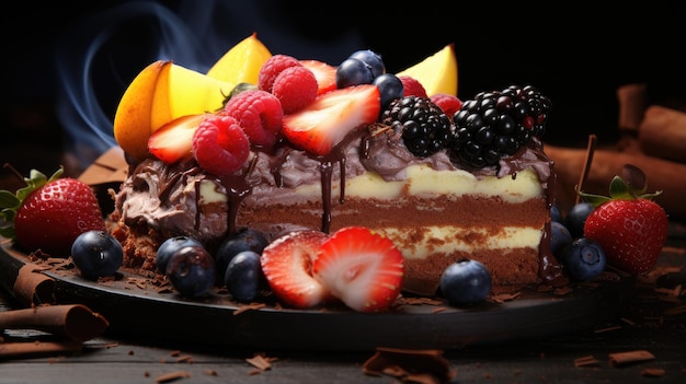 gâteau de nourriture HD 8K fond d'écran Stock Photographic Image