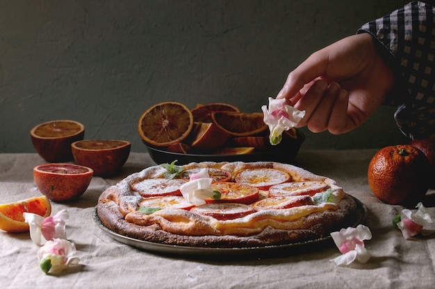 Gâteau à l&#39;orange sanguine