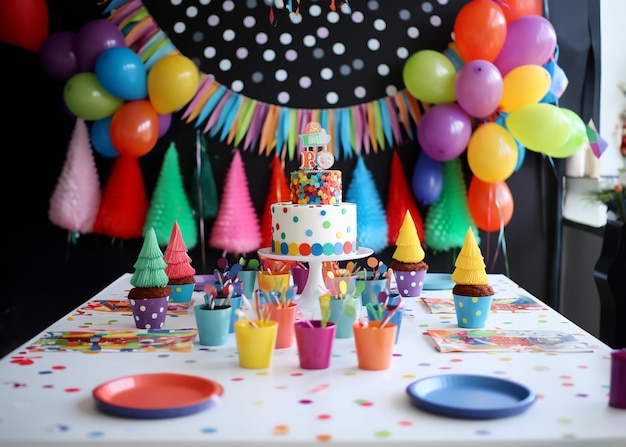 Un gâteau pour une fête d'anniversaire.