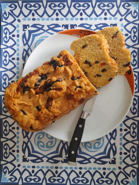 Photo le gâteau de prune salée