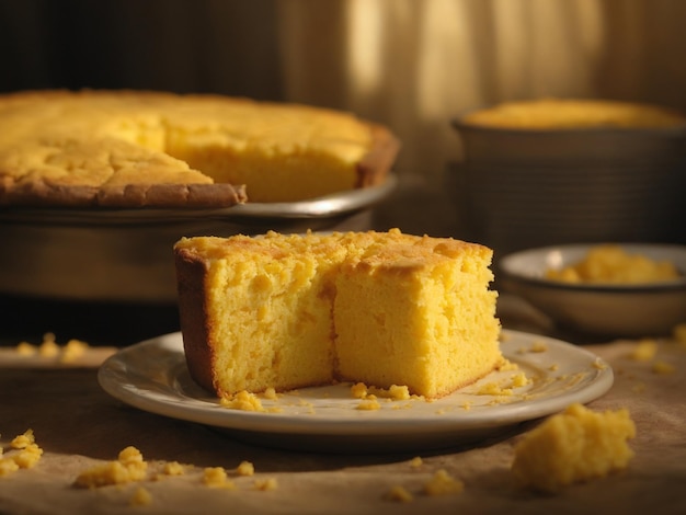 un gâteau qui a été coupé en morceaux sur une assiette.