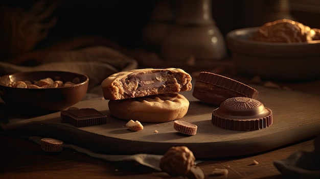 gâteau rond et sur une belle assiette