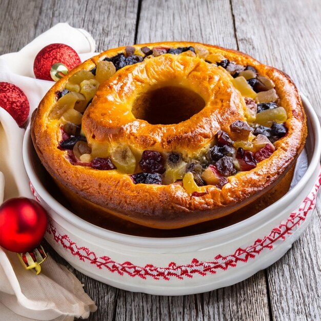 Gâteau rond sucré fait maison