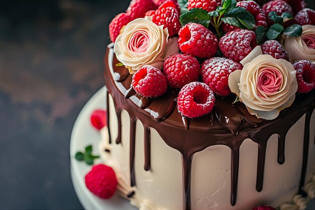 Gâteau à la rose au chocolat