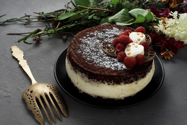 Gâteau sucré et délicieux à la fourchette