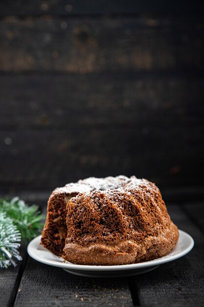 gâteau sucré gâterie de noël goût de chocolat nouvel an cuisson mets délicats repas collation