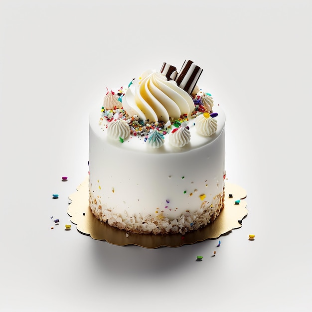 Gâteau sucré pour illustration de fête d'anniversaire AI générative