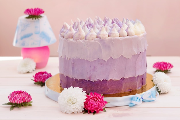 Gâteau violet ombré.