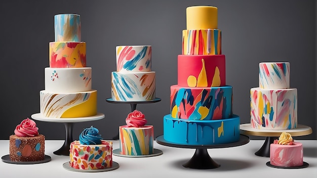 Photo des gâteaux d'anniversaire capricieux des gâtaux d'aniversaire élégants des gâtés d'an anniversaire créatifs des gâteraux d'année décadents