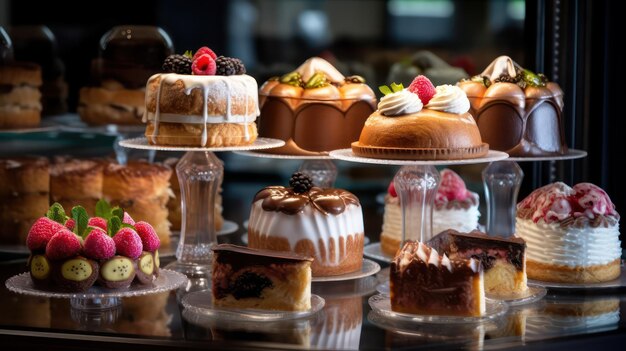 gâteaux en boulangerie