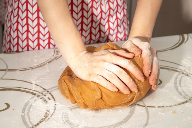 Gâteaux et desserts délicieux elle fait dorer la pâte