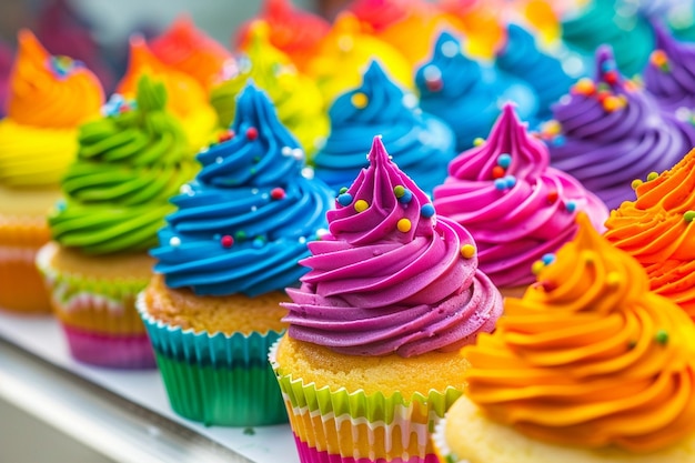 Des gâteaux de fête colorés et délicieux