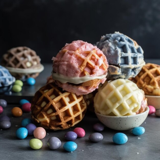 Gâteaux en forme de boules