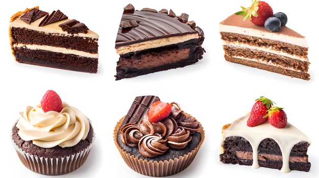 Des gâteaux et des pâtisseries variés Une collection gourmande