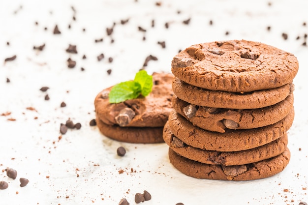 Gâteaux avec des pépites de chocolat