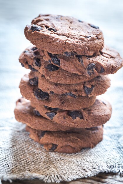 Gâteaux avec des pépites de chocolat