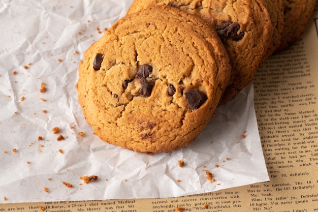 Gâteaux avec des pépites de chocolat