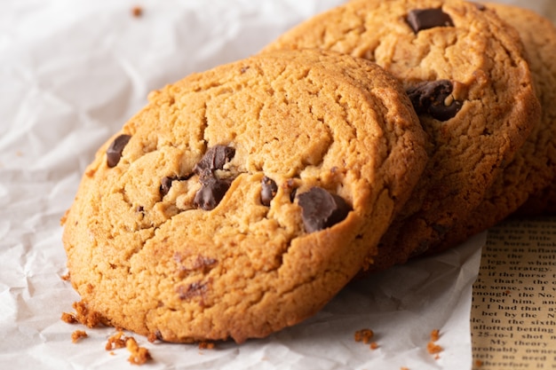 Gâteaux avec des pépites de chocolat