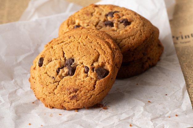 Gâteaux avec des pépites de chocolat